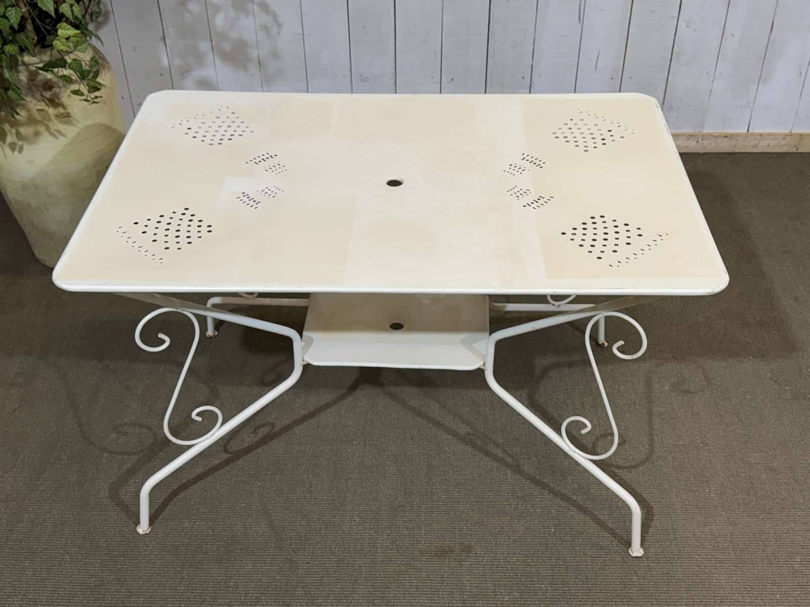 1980s metal garden table