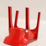 Set of 4 red "Gaudi" armchairs by Vico Magistretti for Artemide
