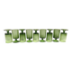 Set of Nine Green Hand-Blown Glass Drinking Glasses, Empoli, Italy