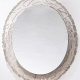 Oval Bathroom Wall Mirror with Lighting and Plexiglass Edge - Hillebrand