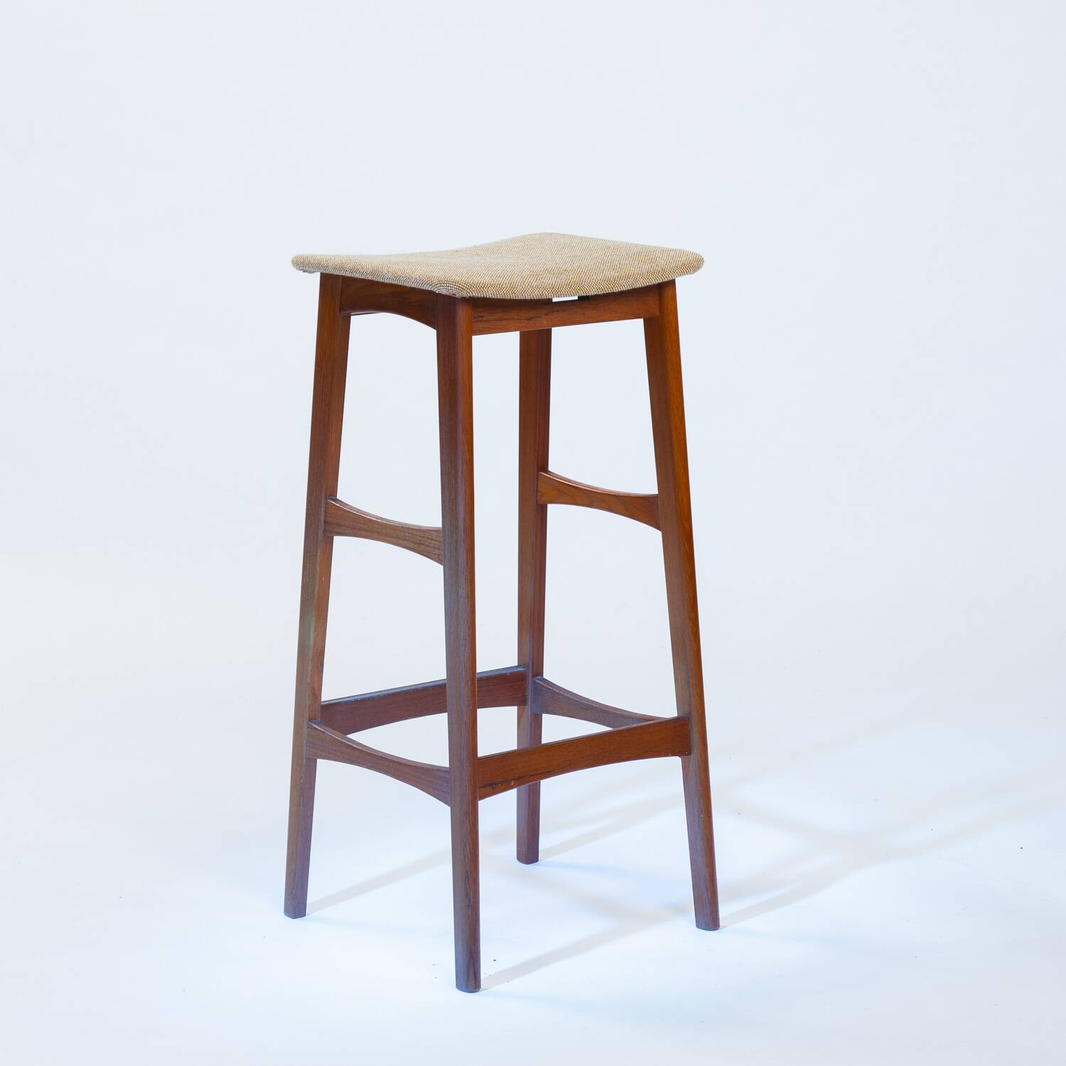 Eric Buch (Buck) Dyrlund teak bar stool, set of 3, Denmark 1960s