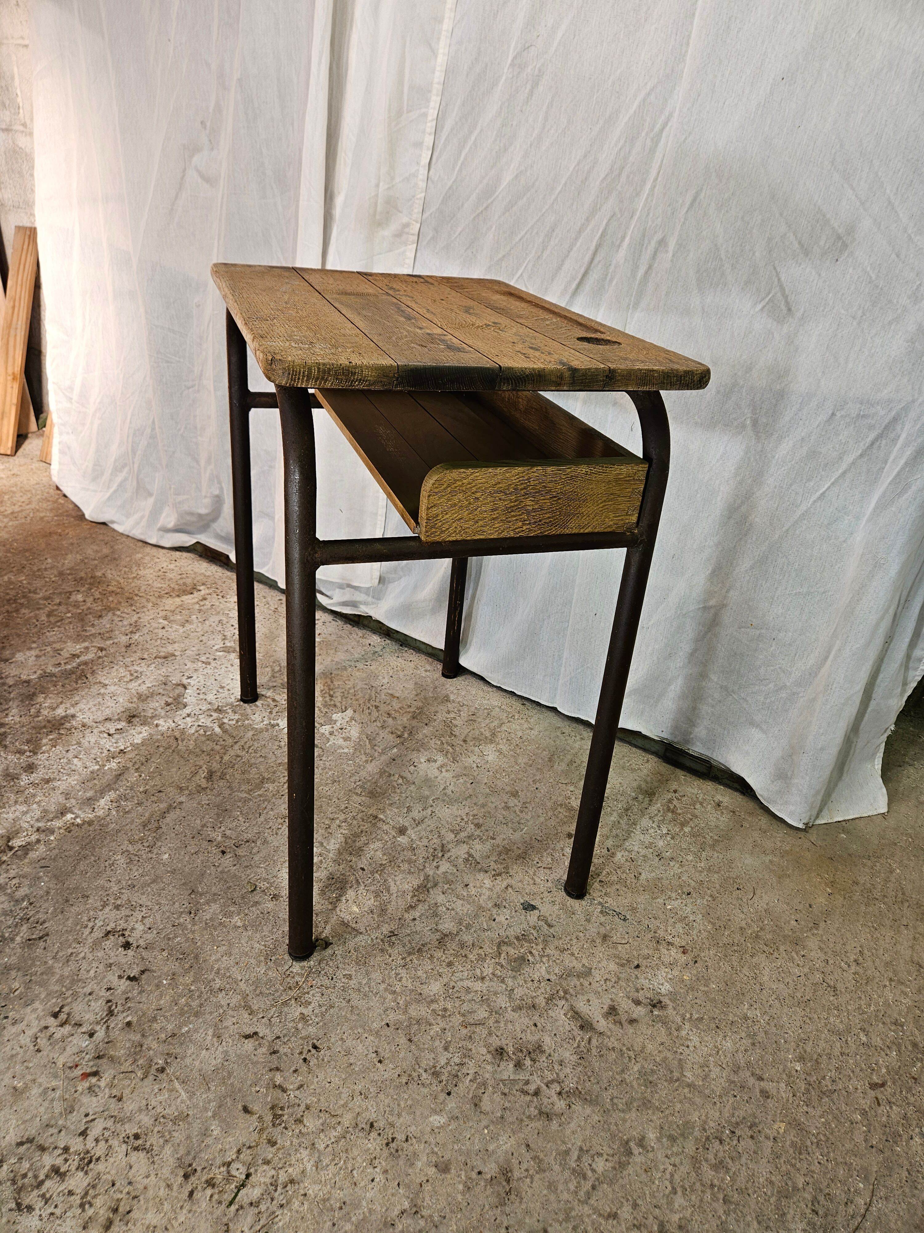 School desk 1950 one place adult size with locker