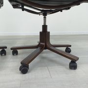 Vintage 1970s leather office armchair Scandinavian design