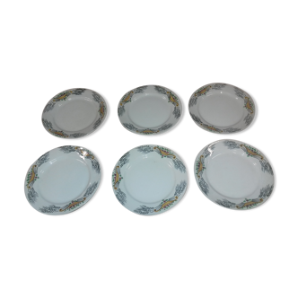 Lot of 6 vintage dessert plates