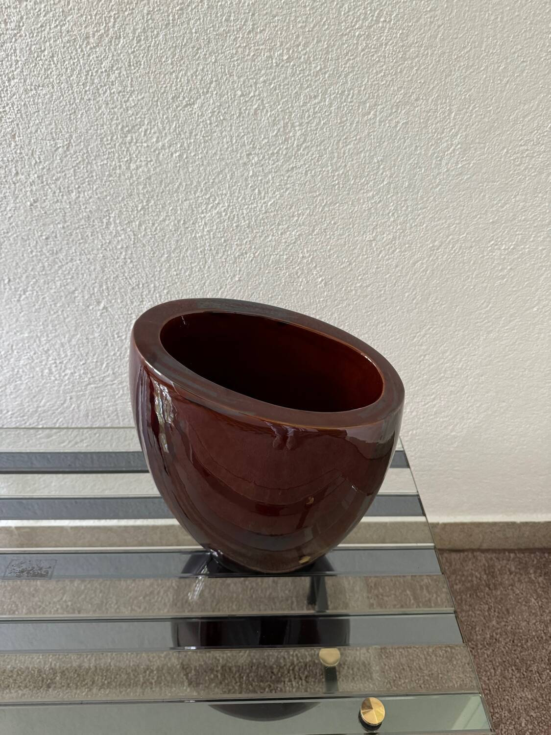 Asymmetrical ceramic vase from the 60s