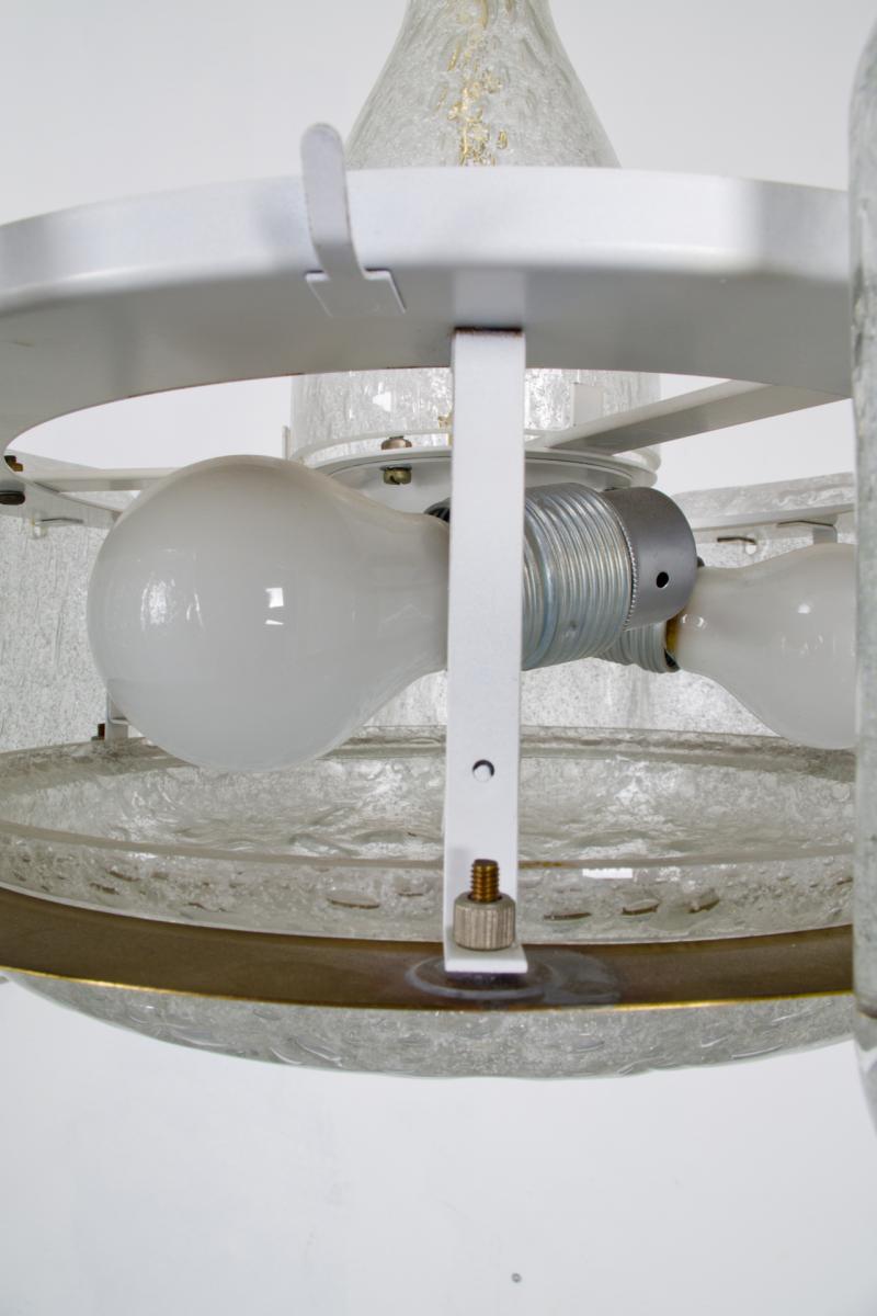 Doria iced glass chandelier