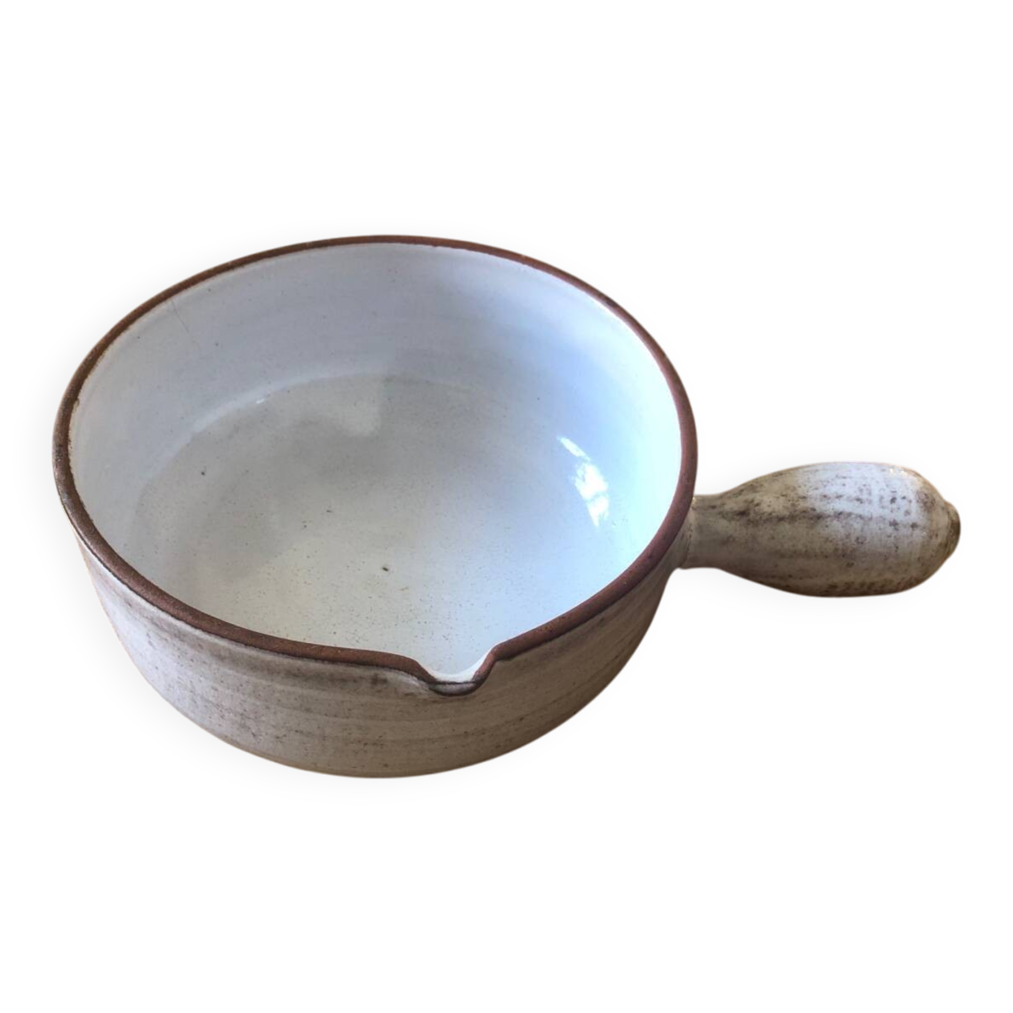 Vintage ceramic frying pan Vallauris Grandjean Jourdan Fire clay