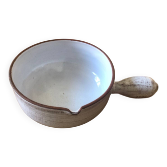 Vintage ceramic frying pan Vallauris Grandjean Jourdan Fire clay