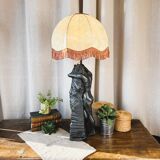 Lamp "woman" signed MJ Bourron