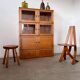 Old MD storage furniture bookcase design Martin Dupuis light oak 1950s vintage