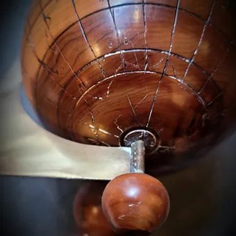 Map World vintage handcrafted wooden