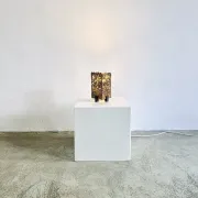 Brutalist Copper Table Lamp By Aimo Tukiainen For Oy Moonlight, Finland, 1970S