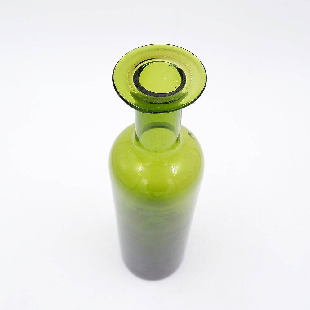 Mid-century green glass vase / Nanny Still style bottle