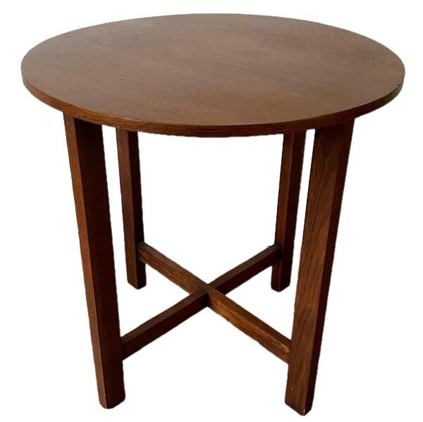 Vintage Round Side Table 1930s Art Deco