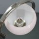 Art Deco nickel chandelier with light-pink opaline shades, Czechoslovakia, 1930s