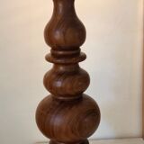 Turned wooden lamp 56cm