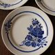 Lot 4 flat plates Badonviller Blue Rose