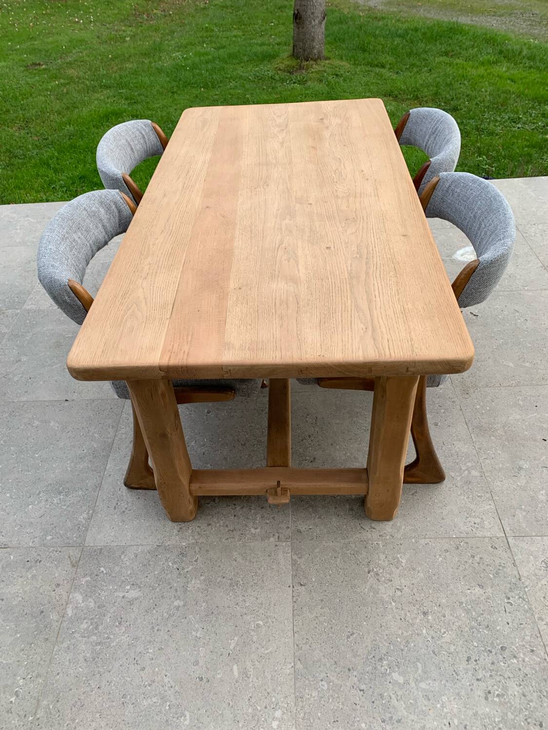 Solid oak farmhouse table