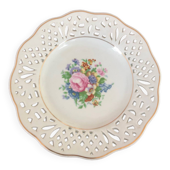 Assiette decorative fleurs "pivoines"