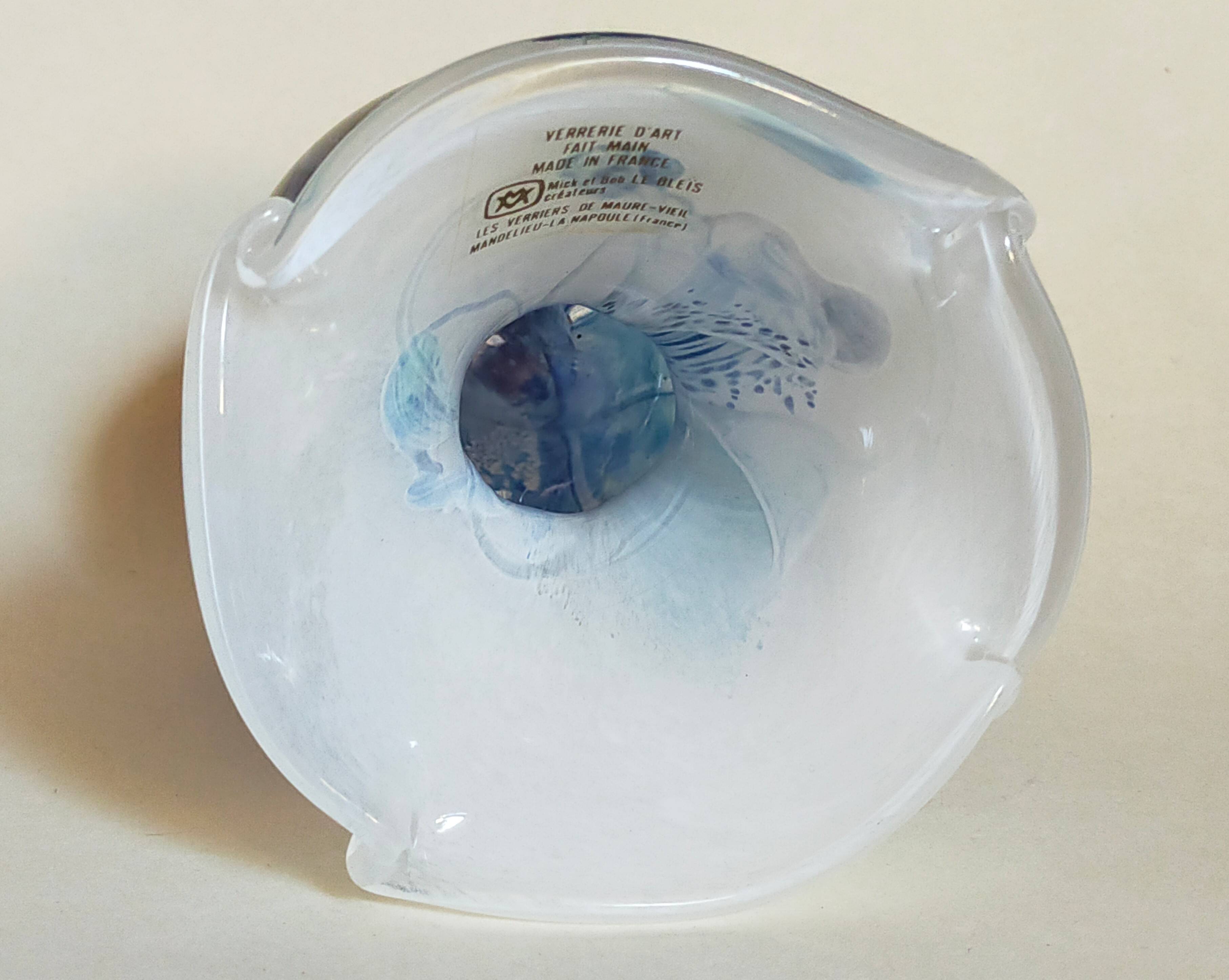 Vase glass paste of the glassmakers of Maure Vieil Mick and Bob Le Bleïs 80s