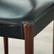 Series of 6 chairs in skai and teak