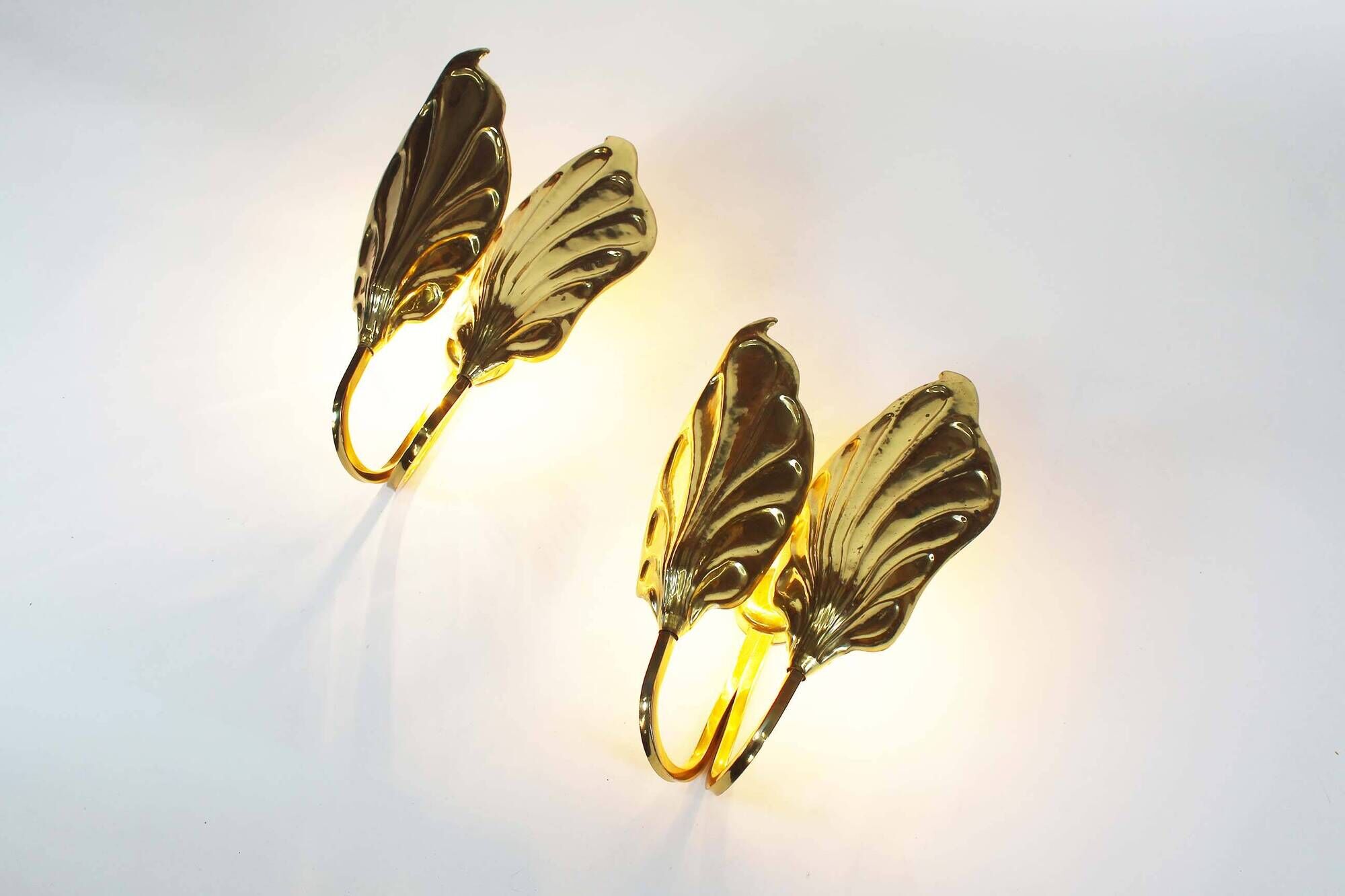 Pair of brass vintage ‘Bottega Gadda’ sconces by Carlo Giorgi