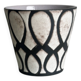 Cache-pot motifs abstraits noirs