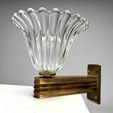 Murano Glass Wall Lamps attributed to Ercole Barovier, Italy, 1940s, Set of 4