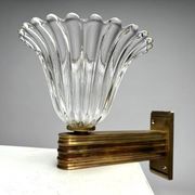 Murano Glass Wall Lamps attributed to Ercole Barovier, Italy, 1940s, Set of 4