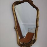 Antique large violin-shaped mirror in gilded wood, Rococo style, Louis XV (80x50 cm)
