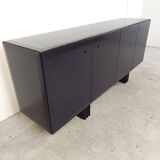 Vintage dark blue sideboard, 1980s