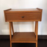 Bedside feet compass blond beech around 1950 vintage