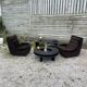 Table basse ronde noire