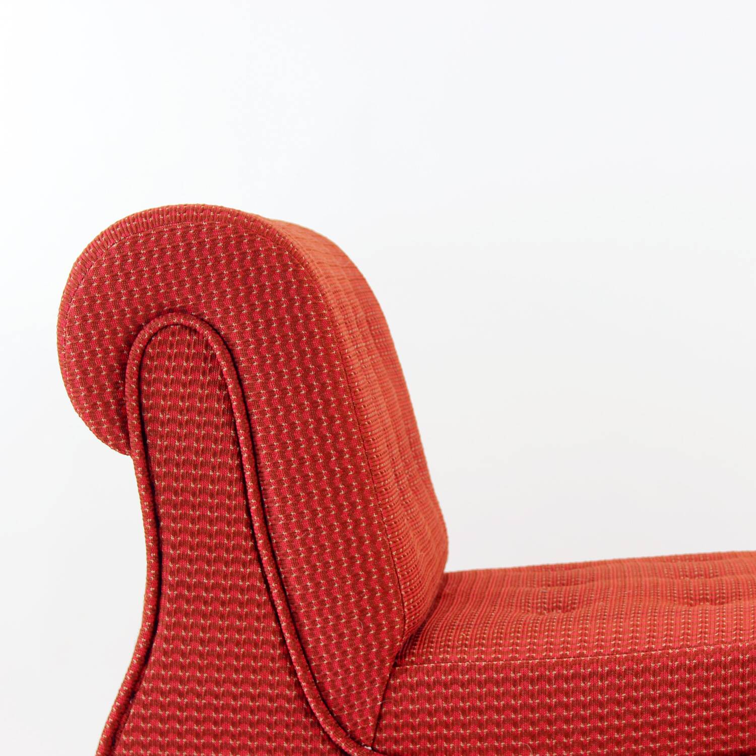 Space Age Modular Curved Sofa In Original Red Fabric, Tatra 1970s
