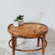 Small oval rattan coffee table