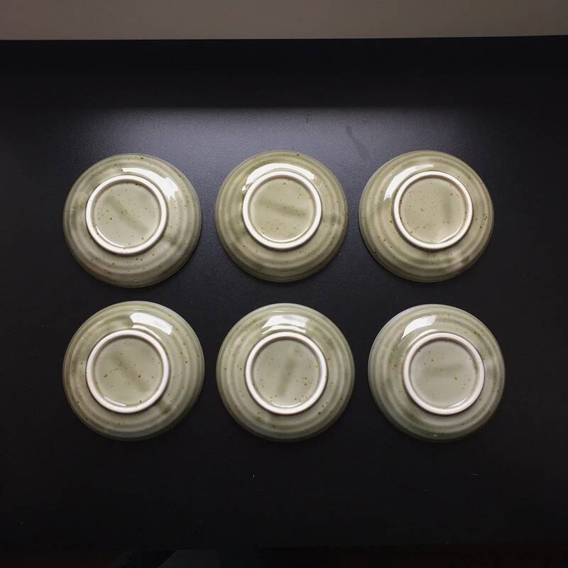 6 Japanese stoneware bowls 10 cm
