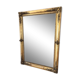 Golden mirror with leaf 141x102