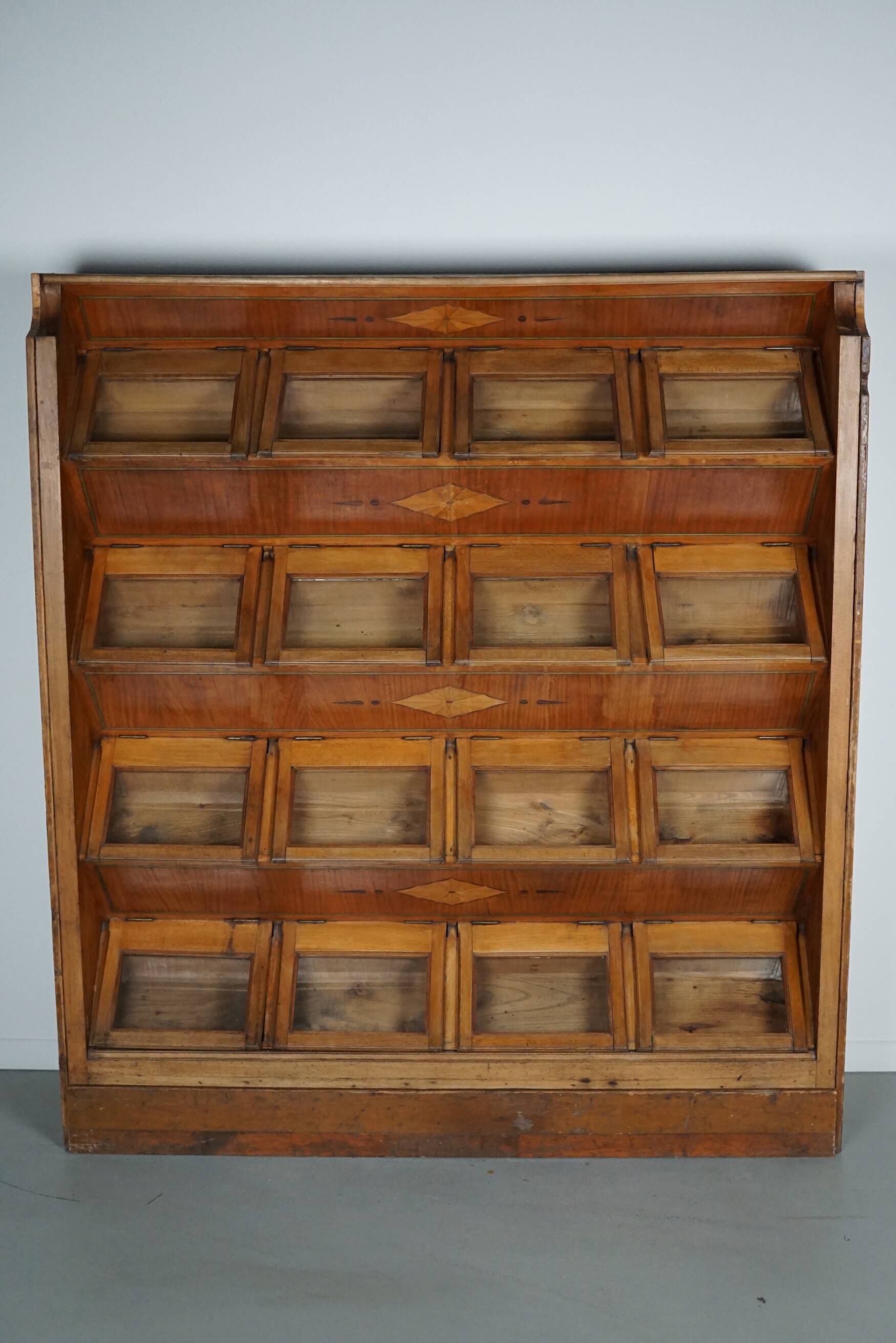 Large Dutch Beech Haberdashery Shop Cabinet, 1920s/30s