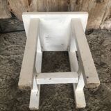 Tabouret de Traite Bois Blanc Vintage