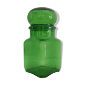 Bocal en verre vert vintage