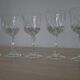5 stemmed water/wine glasses in Arques crystal, Auteuil and Louvre model