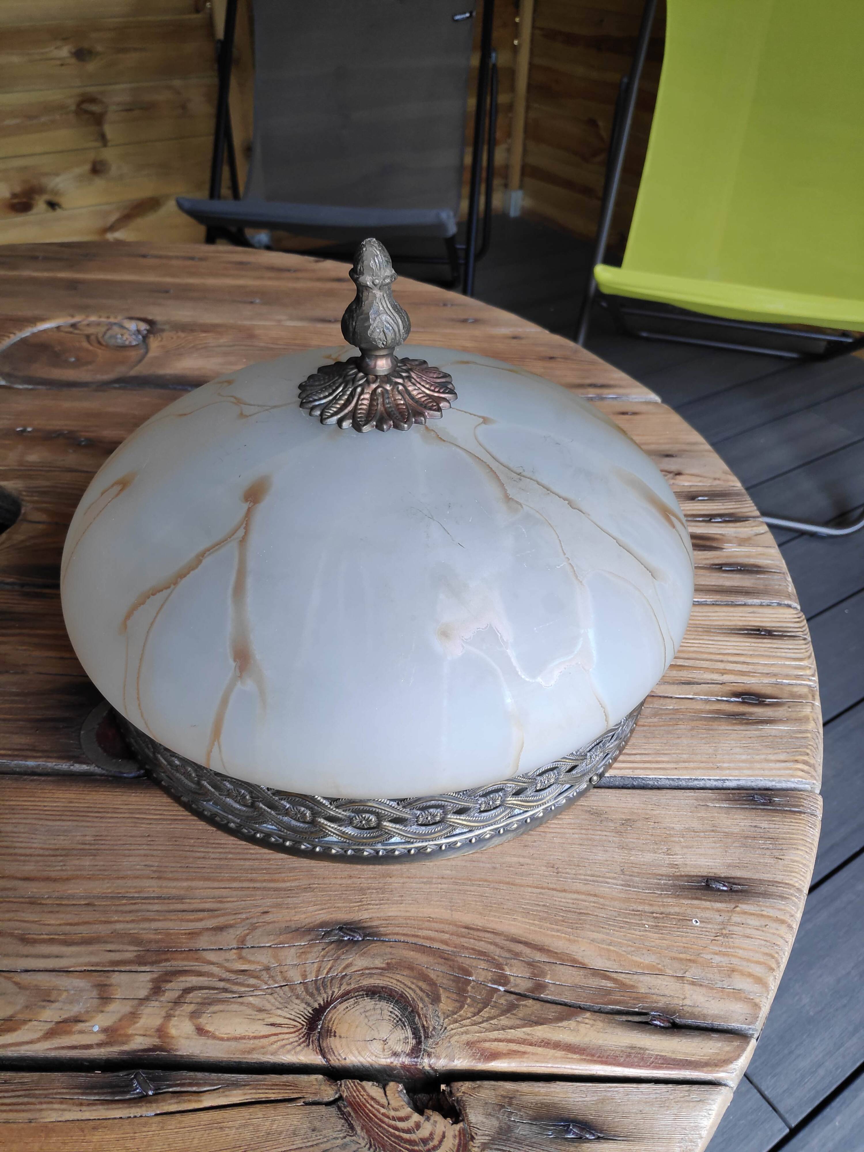 2-light marble effect ceiling light (L-0099)