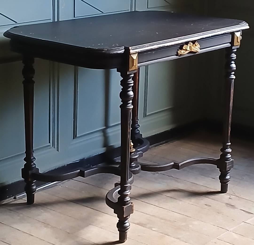 Table de milieu, bureau Napoléon III en bois massif 19ème siècle