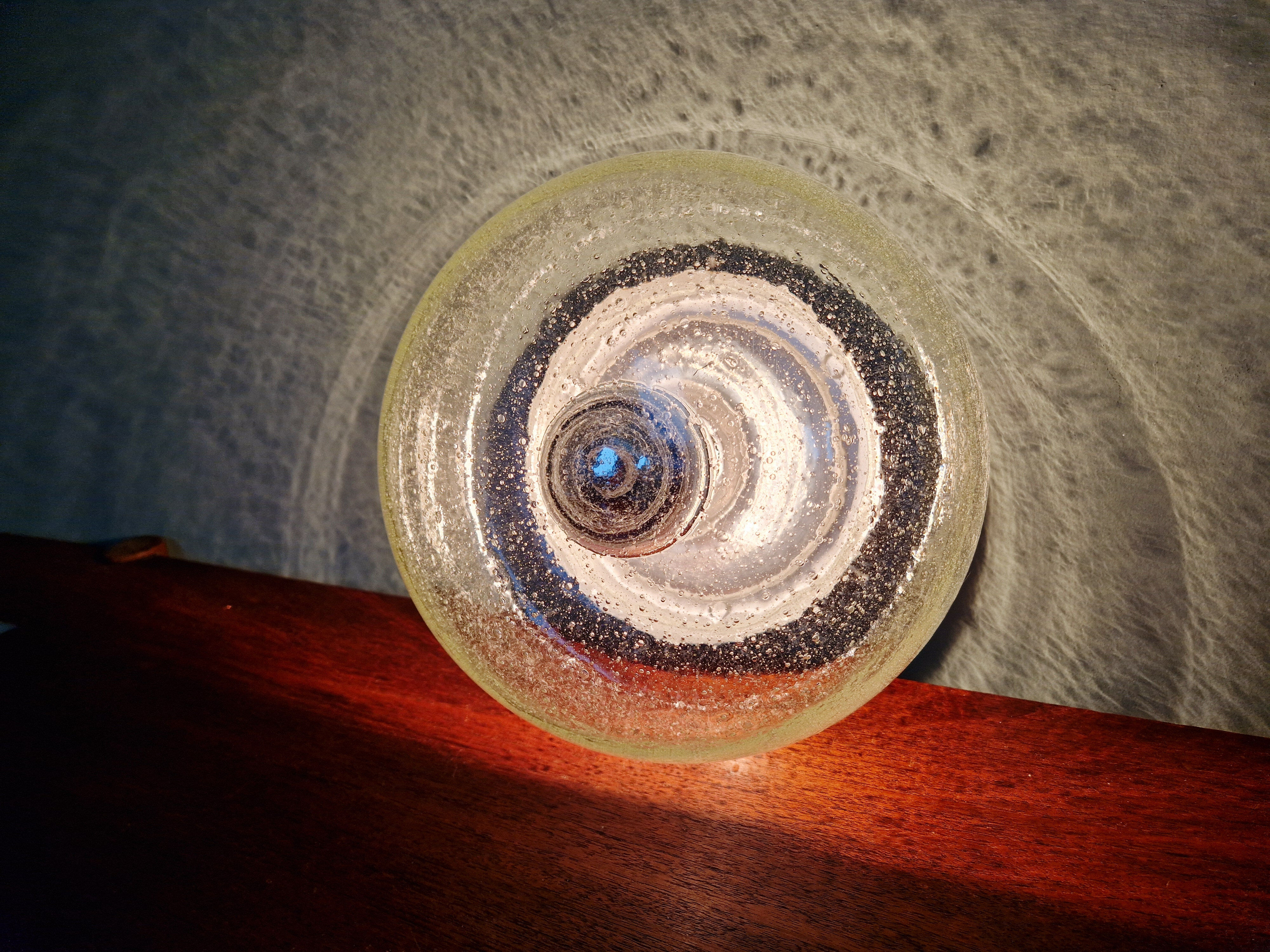 Ceiling light/wall sconce in blown bubble glass, Limburg, 1970