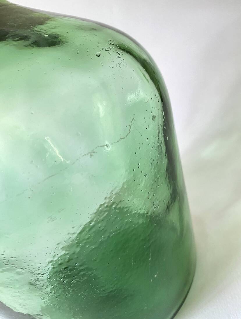 Glass lamp, new 2M fabric cable, lampshade