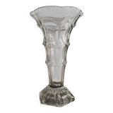 Large glass vase in the shape of a cone