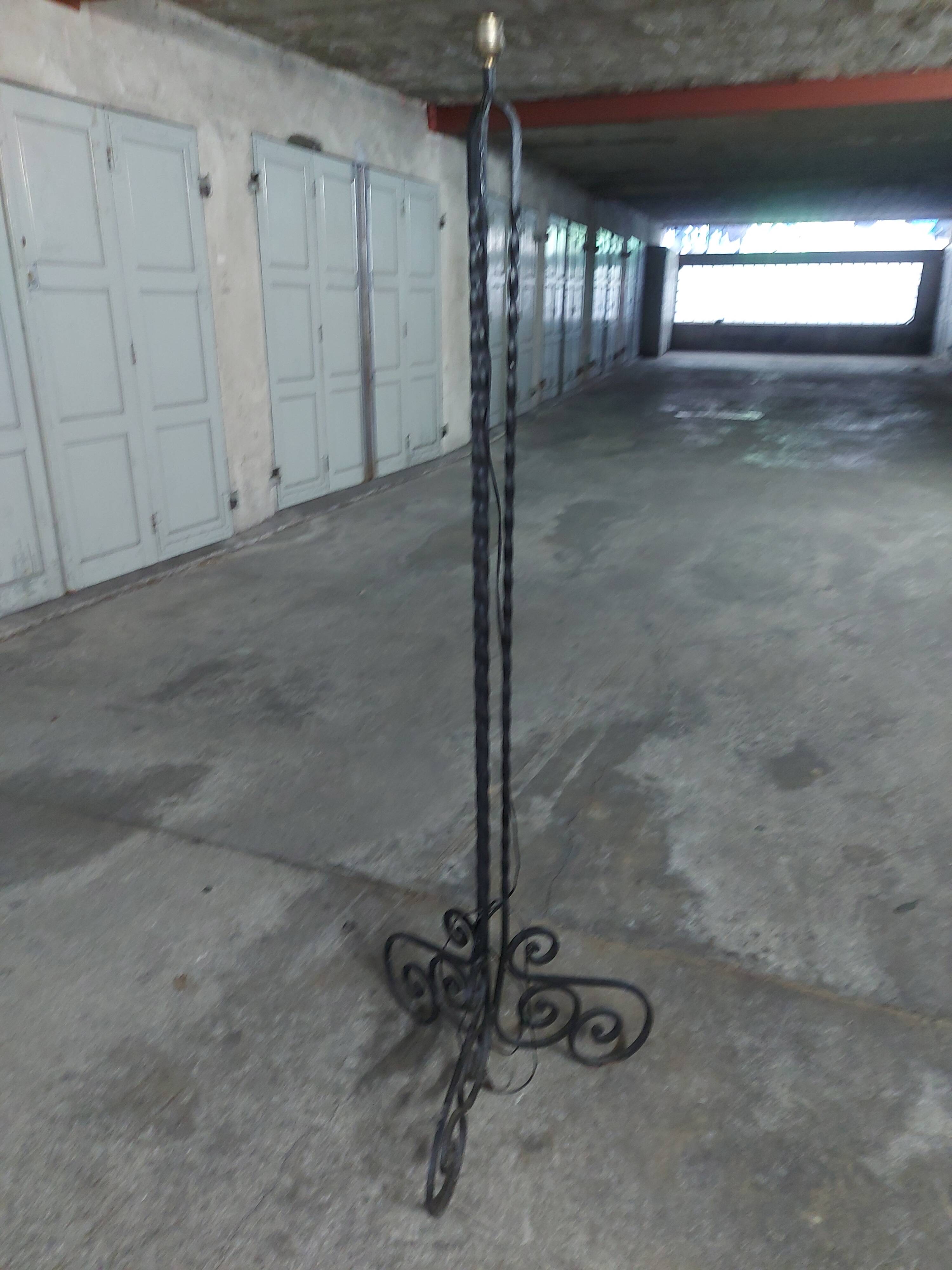 Vintage wrought iron floor lamp