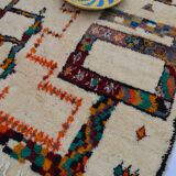Handmade abstract Berber rug 263 x 150 CM