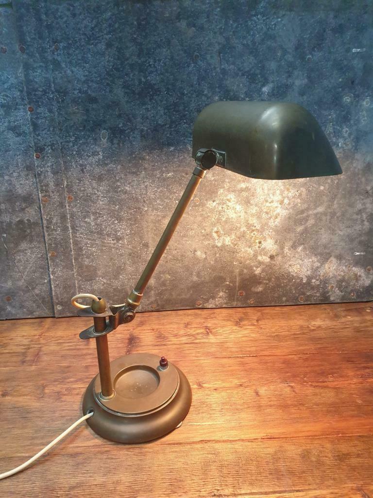 Antique brass desk lamp