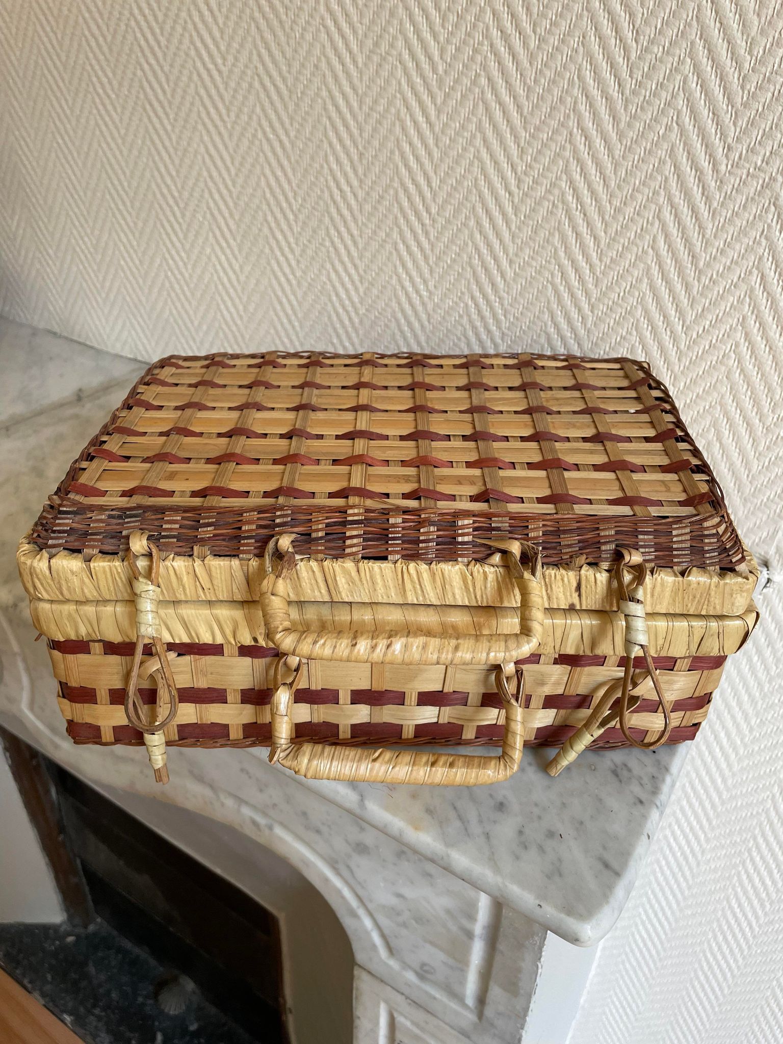 Wicker suitcase